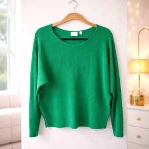 ✨ Cyrus Oversized Kelly Green Knit Sweater Size L